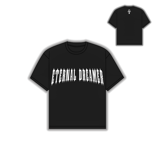 BLACK TEE ETERNAL DREAMER V2 CUSTOM PUFF PRINT