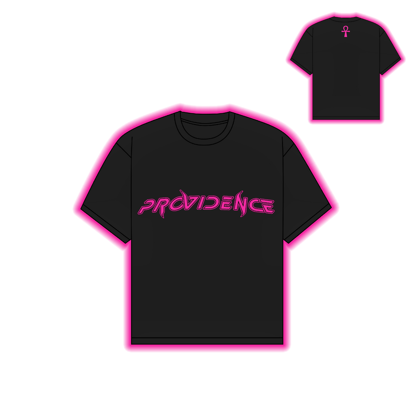 BLACK TEE PROVIDENCE CUSTOM PUFF PRINT