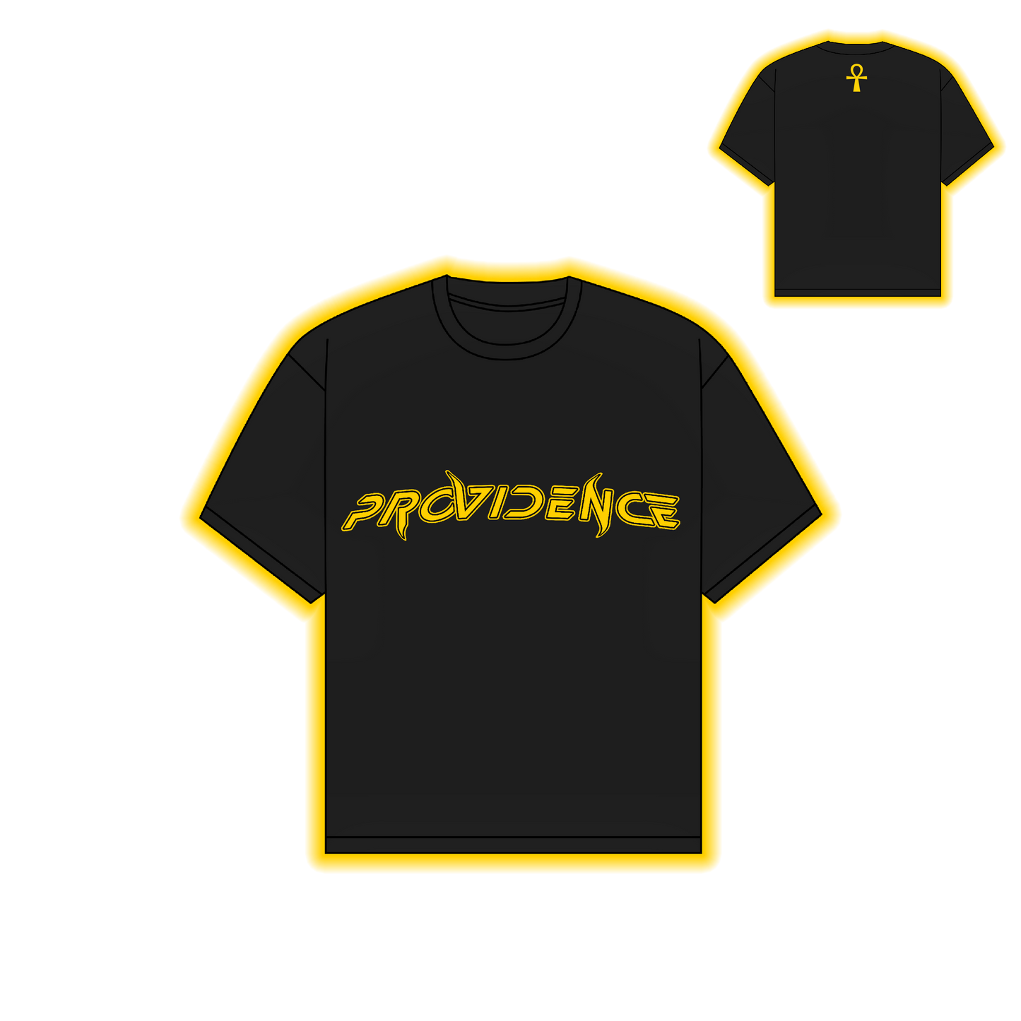 BLACK TEE PROVIDENCE CUSTOM PUFF PRINT